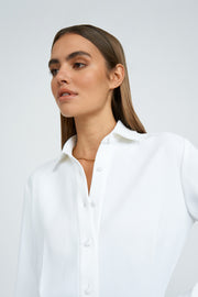 Margot Mini Shirt Dress | Final Sale - Ivory