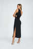 Mariella Asymmetric Midi Dress | Final Sale - Black