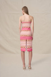 Melina Mosaic Midi Dress | Final Sale - Pink