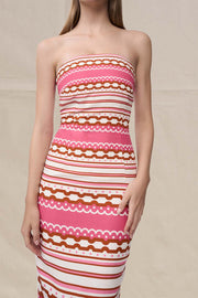 Melina Mosaic Midi Dress | Final Sale - Pink