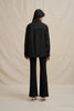 The Midnight Pocket Shacket - Ivory Black