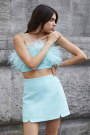 Milano Mini Skirt - Ice Blue