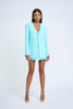 Milano V Neck Blazer - Ice Blue