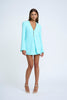 Milano V Neck Blazer - Ice Blue