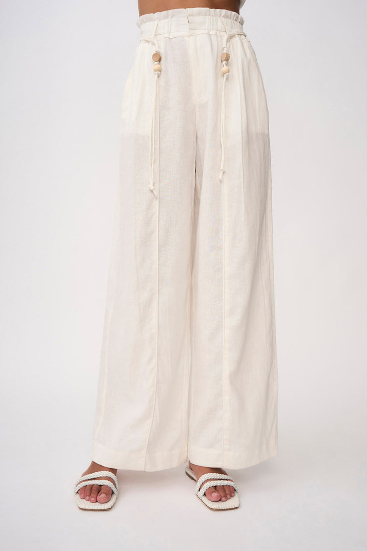 Malaya Linen Pant- Ivory