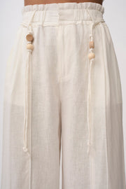 Malaya Linen Pant- Ivory