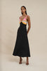 Naomi Bias Midi Dress - Black