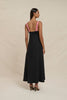 Naomi Bias Midi Dress - Black