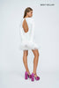 Nicola Feather Trimmed Mini Dress - Ivory