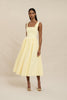 Nova Scallop Midi Dress - Lemon