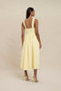 Nova Scallop Midi Dress - Lemon