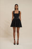 Nova Scallop Mini Dress - Black