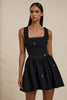 Nova Scallop Mini Dress - Black
