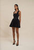 Nova Scallop Mini Dress - Black