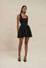 Nova Scallop Mini Dress - Black