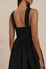Nova Scallop Mini Dress - Black