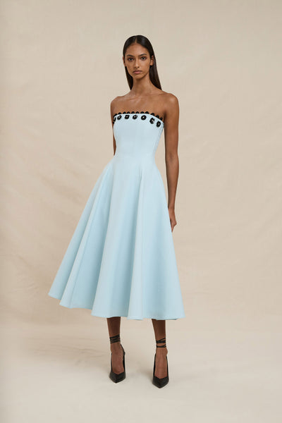Oceana Strapless Dress - Black Blue