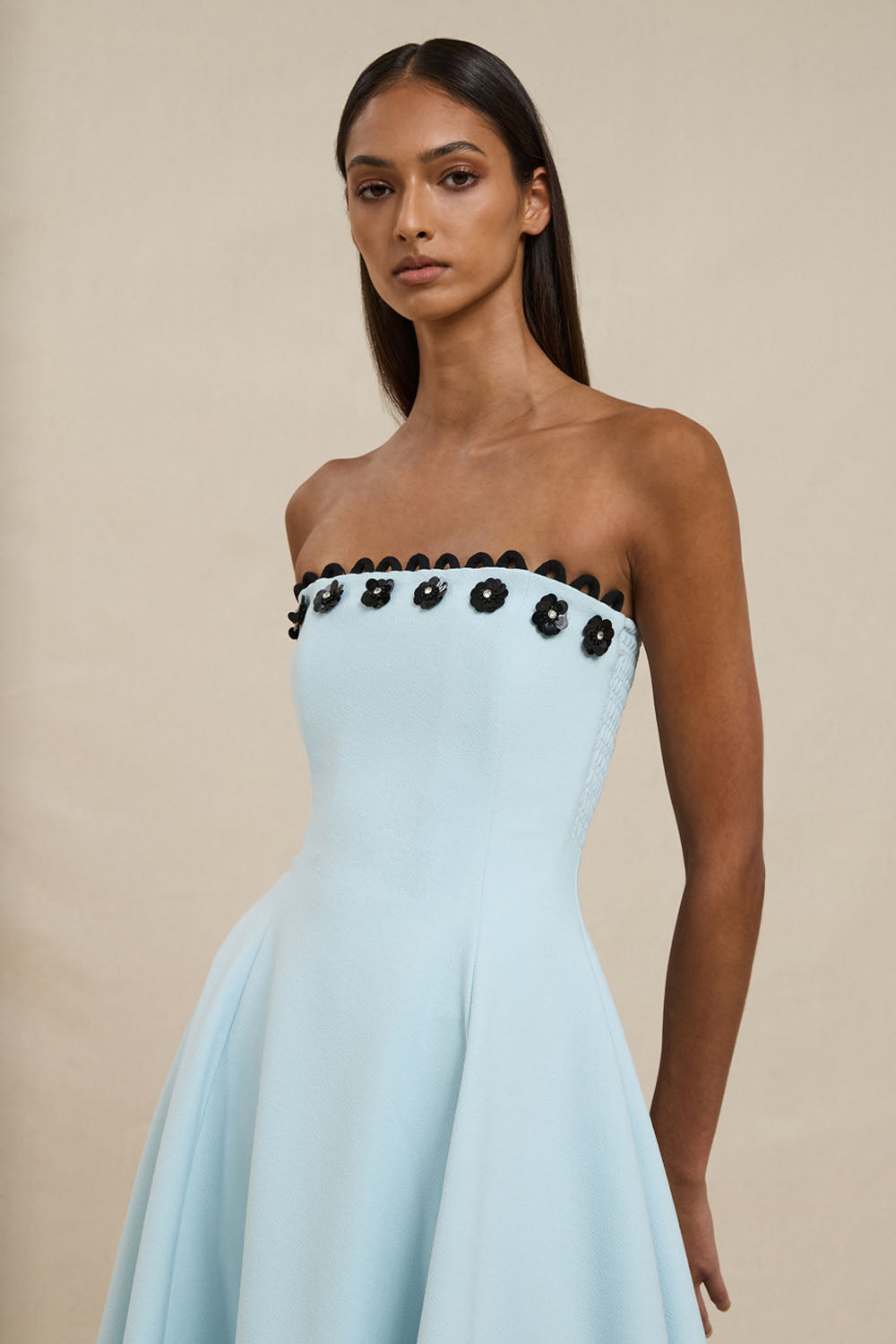 Oceana Strapless Dress - Black Blue  BY JOHNNY.