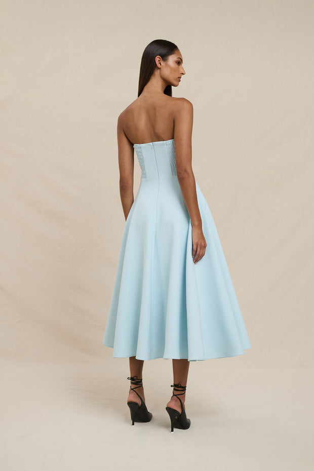 Oceana Strapless Dress - Black Blue