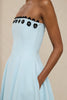 Oceana Strapless Dress - Black Blue