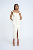 Palmona Panel Midi Dress - Créme