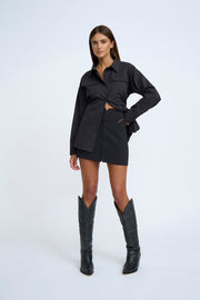 Paloma Panel Mini Skirt | Final Sale - Black