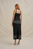 Paradise Palm Ankle Skirt - Ivory Black