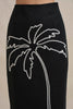 Paradise Palm Ankle Skirt - Ivory Black