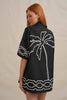 Paradise Palm Sun Shirt - Ivory Black