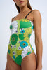 Pikes Floral One Piece - Green Multi