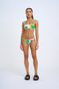 Pikes Floral Skinny Bikini Bottom - Green Multi