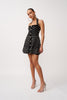 Polka Knit Mini Dress - Black Ivory