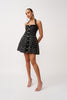 Polka Knit Mini Dress - Black Ivory