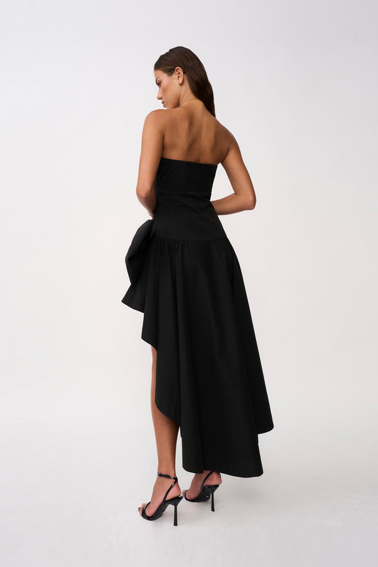 Paloma Bow Strapless Gown | Final Sale - Black