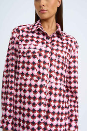 Quincy Set Shirt | Final Sale - Red Wine Pink Multi