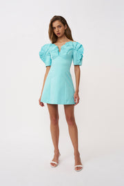 Ramira Off Shoulder Mini Dress - Blue