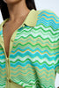 Rayne Ripple Knit Shirt - Green Multi