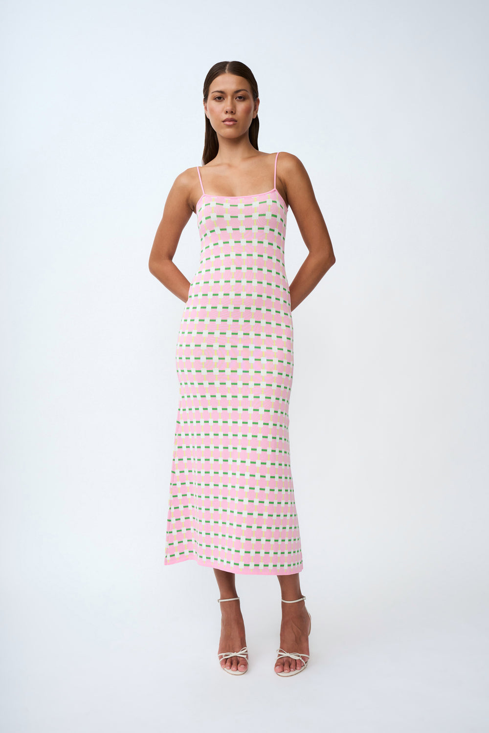 Remy Checker Knit Midi Dress | Final Sale