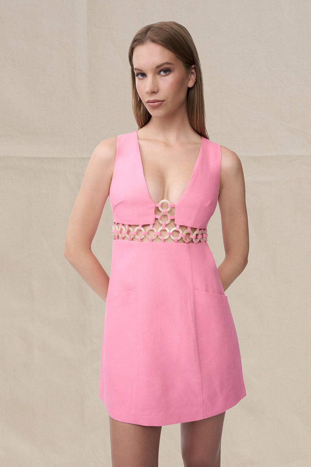 by johnny pink mini dress Grazia Ring Trim Fancy a romantic night Sizes:9/10 Custom Long Dresses for 7/17/2026