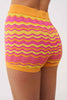 Ripple Stripe Knit Short | Final Sale - Pink Mango Yellow