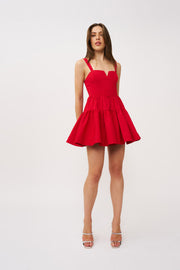 Rita Bustier Mini Dress - Red