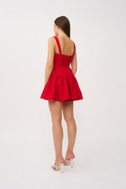 Rita Bustier Mini Dress - Red