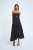 Roberta Frill Strapless Gown - Black