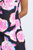 Rosalie Strapless Mini Dress - Pink Black Rose