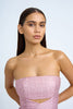 Rose Quartz Gather Strapless Mini | Final Sale - Pink Rose