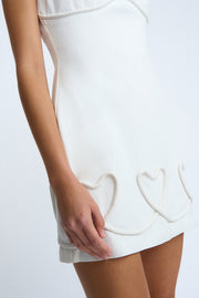 Rosita Heart Mini Dress - Ivory
