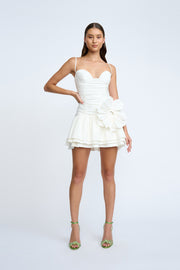 Samantha Ruffle Mini Dress - Ivory