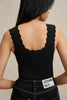 Scallop Knit Top - Black