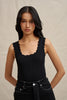 Scallop Knit Top - Black