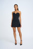 Sebina Strapless Panel Mini Dress - Black